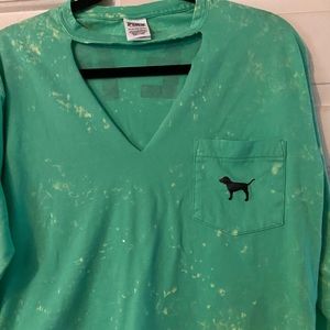 Adorable PINK Long Sleeved V Neck Top